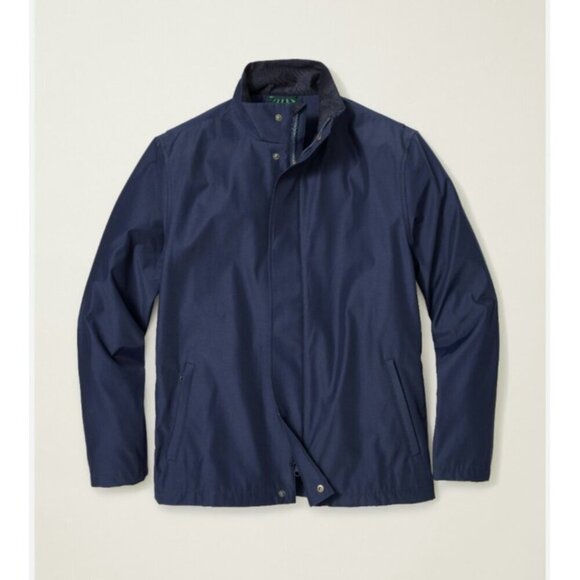 BONOBOS Full Zip Snap Element Jacket Sz L Navy Blue Pockets Cotton Nylon Stretch - Picture 12 of 14